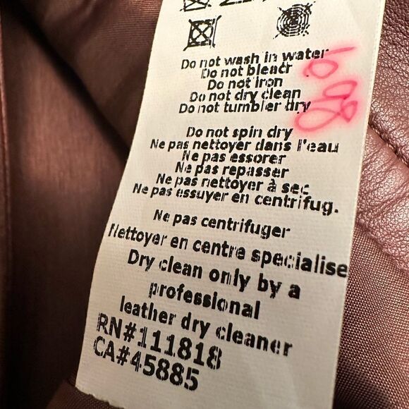 NWT- Michael  Kors brown leather mini skirt. Size 10 - Picture 12 of 16